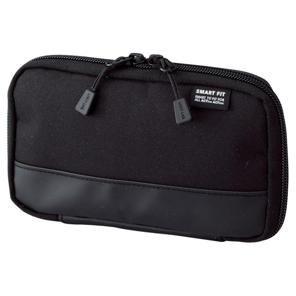 LIHIT LAB Stationery Gadget Storage Compact Pen Case Black A7687-24