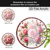 Acrylic Pink Rose Suncatcher Stained Glass Effect Window Hanging Ornament Flower Lover Gifts