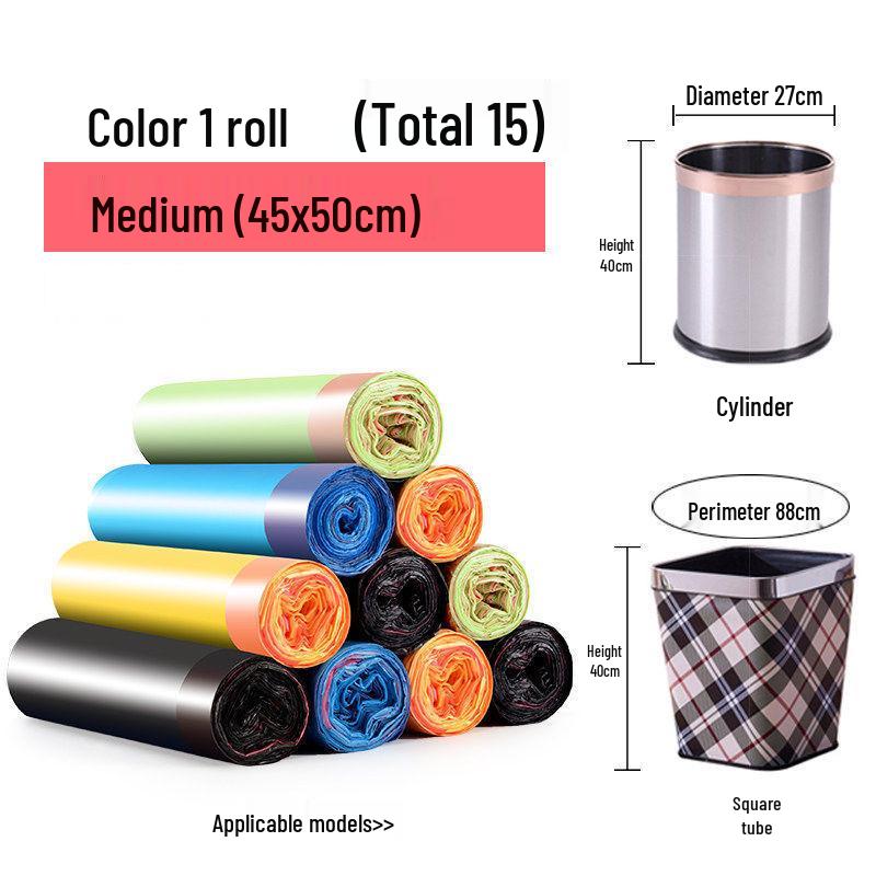 Large Black Drawstring Kitchen Garbage Bags - Thick, Portable, Value Pack