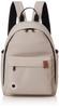 Kangol Leather Tag Daypack Backpack with Inner Bag, Beige, Free Size