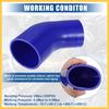 45 Degree 3 Inch to 3.5 Inch ID 4Ply Car Elbow Reducer Silicone Hose Coupler Intercooler Tube Intake Piping Blue 76-89mm Auto Replacement Parts