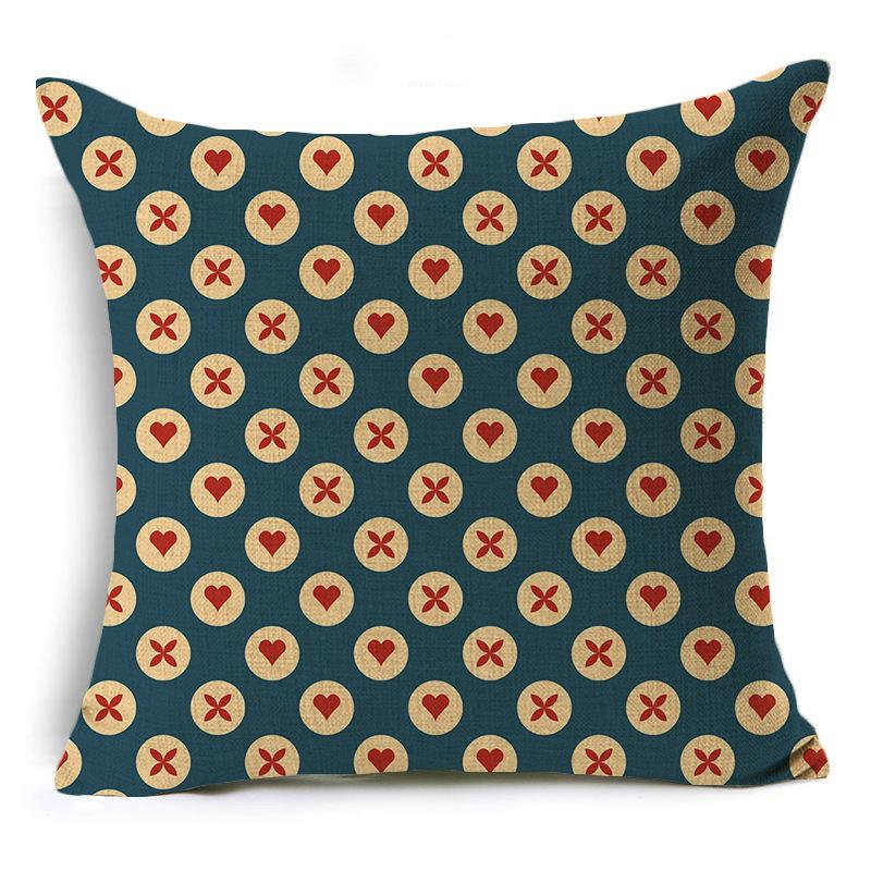 New Retro Geometric Linen Pillow Case Sofa Pillow Case
