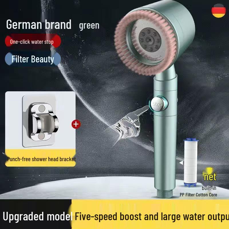 Powerful Pressurized Handheld Lotus Showerhead with Filter