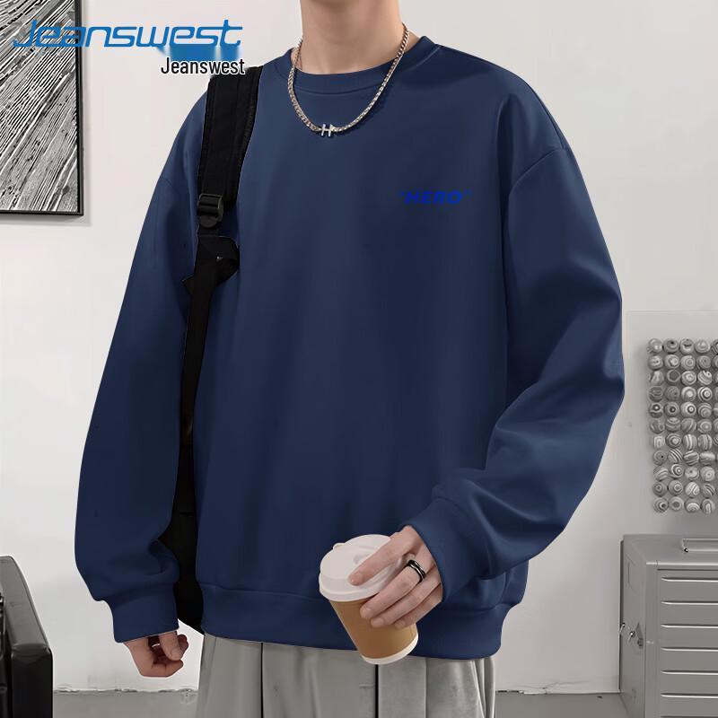 Jeanswest Men's Letter Print Crewneck Sweatshirt