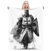 Knights Templar Cross Art Plush Blankets Flannel Throw Blanket For Couch Chair Sofa Bed Soft Custom Quality Bedspread Gift
