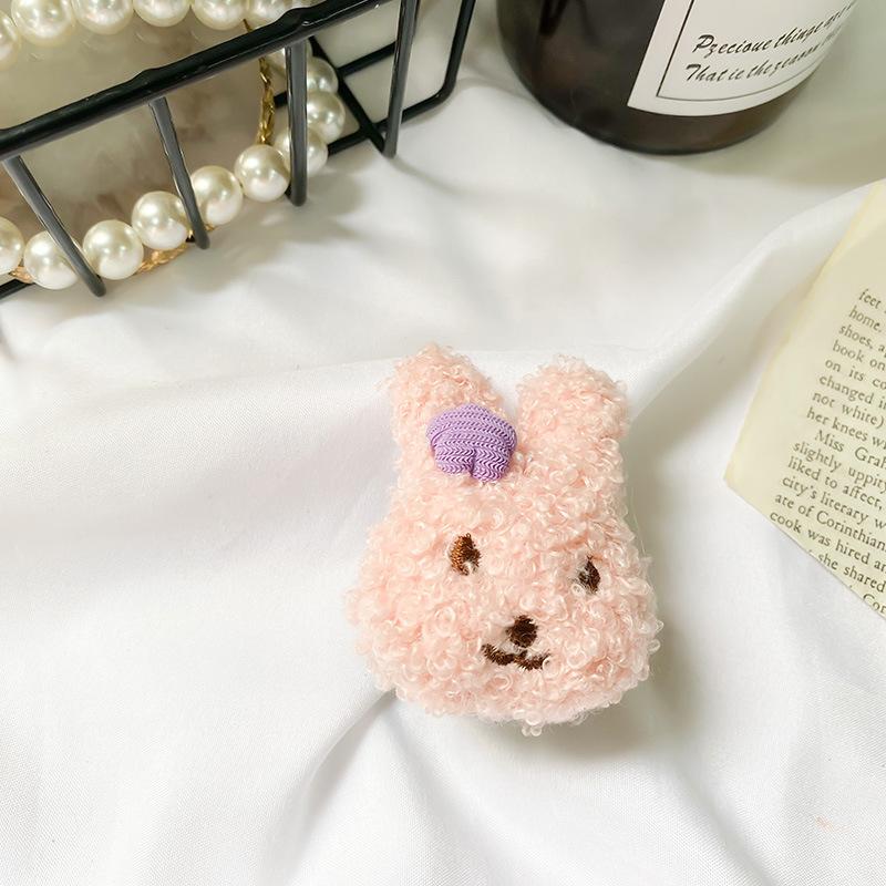 Rabbit Cute Wind Girl Heart Plush Mobile Phone Airbag Lazy Desktop Bracket Paste Retractable
