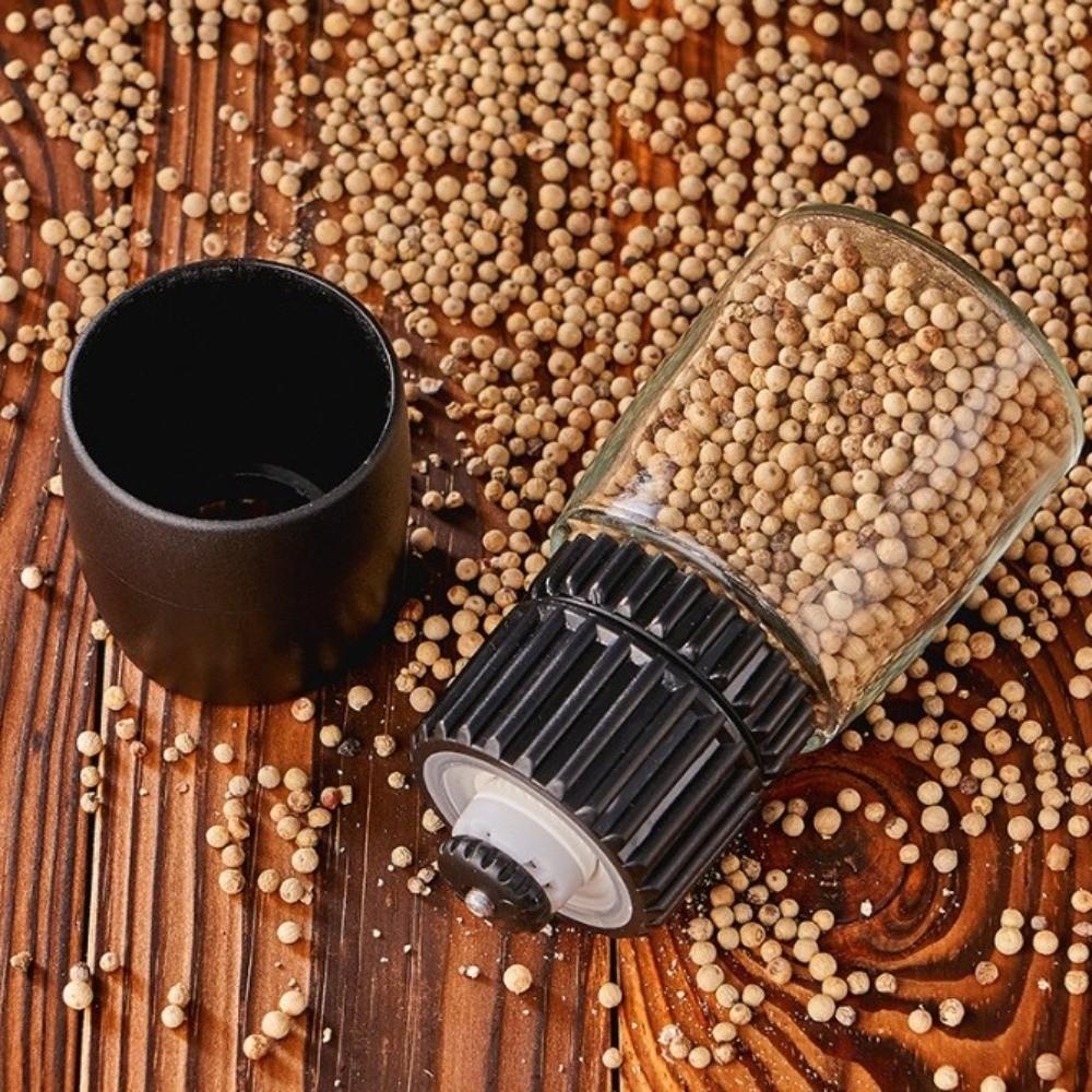 Glass Body Pepper Grinder Large Capacity Handheld Pepper Mill Mini Spice Mill  Kitchen Mill
