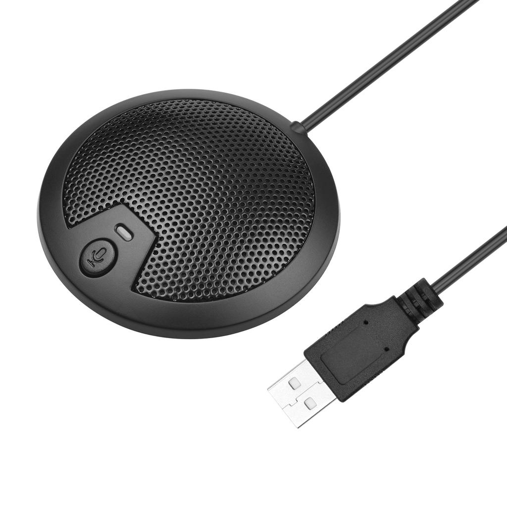 USB-stasjonær kondensatormikrofon 360 grader Omnidireksjonell mikrofon med 2 m lang kabel Type-C-plugg for