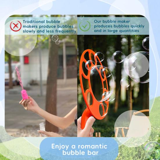 Bubble Machine Blowing Bubble Tool Bubble Wand Reusable Soap Bubble Blower Toy Outdoor Fun Toys for Kids