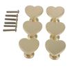 6PCS Heart Shaped Zinc Alloy Knobs for Cabinets Drawers Closets Includes Screws for Simple Installation on Furniture