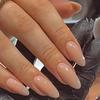 Almond Shape Press-On Nails Solid Color False Natural Look Wearable Nail Tips