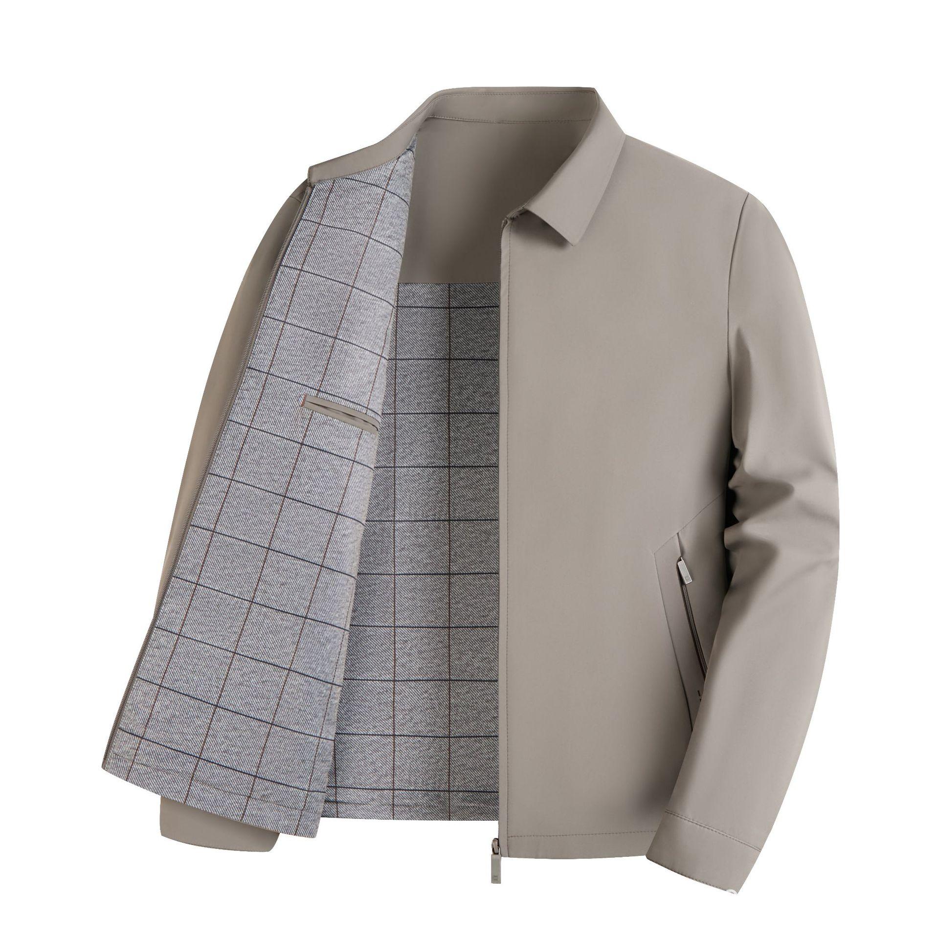 

Мужская куртка среднего возраста Повседневная куртка Весна и осень Новинка Мужской папин топ 58 хаки