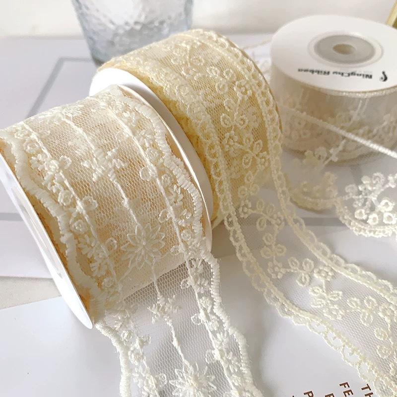 Lace Ribbon Star Floral Embroidered Ribbon For Gift Flower Sewing Accessories Party Wedding Decoration Packing Tape