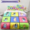 3pcs Duvet Cover Set (1*Duvet Cover + 2*Pillowcase, Without Core), Bluey Print Soft All‑Season Bedding Set, Home Bedroom Decor Gift