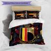 Belgium Football Printed Bedding 3 Piece Set Cozy Breathable Bed Cover Set As Housewarming Holiday Gift