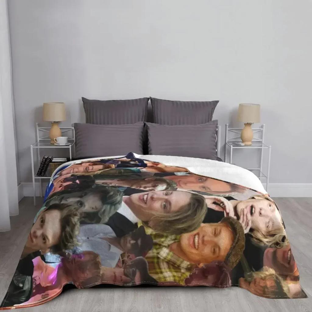 Jamie Campbell Bower Photo Collage Throw Blanket Decoratives Blankets and Throws Luxury Throw Decorative Sofas Blankets