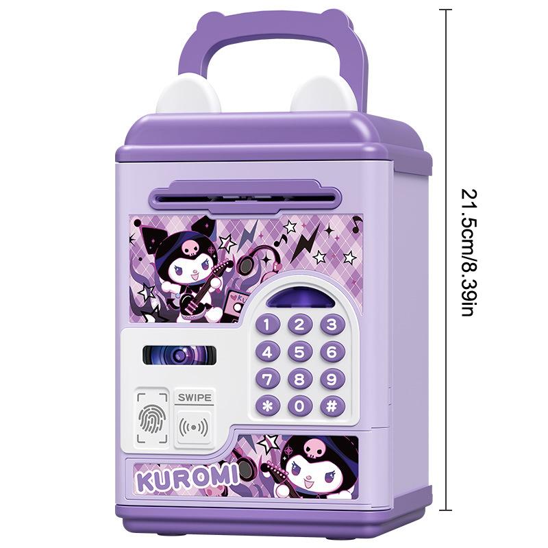 קופת חיסכון אלקטרונית קופסת מזומנים לילדים כספת עם סיסמה קופת חיסכון חכמה עם טביעת אצבע קופת חיסכון בנקאית אוטומטית מתנת ילדים קופסת כסף