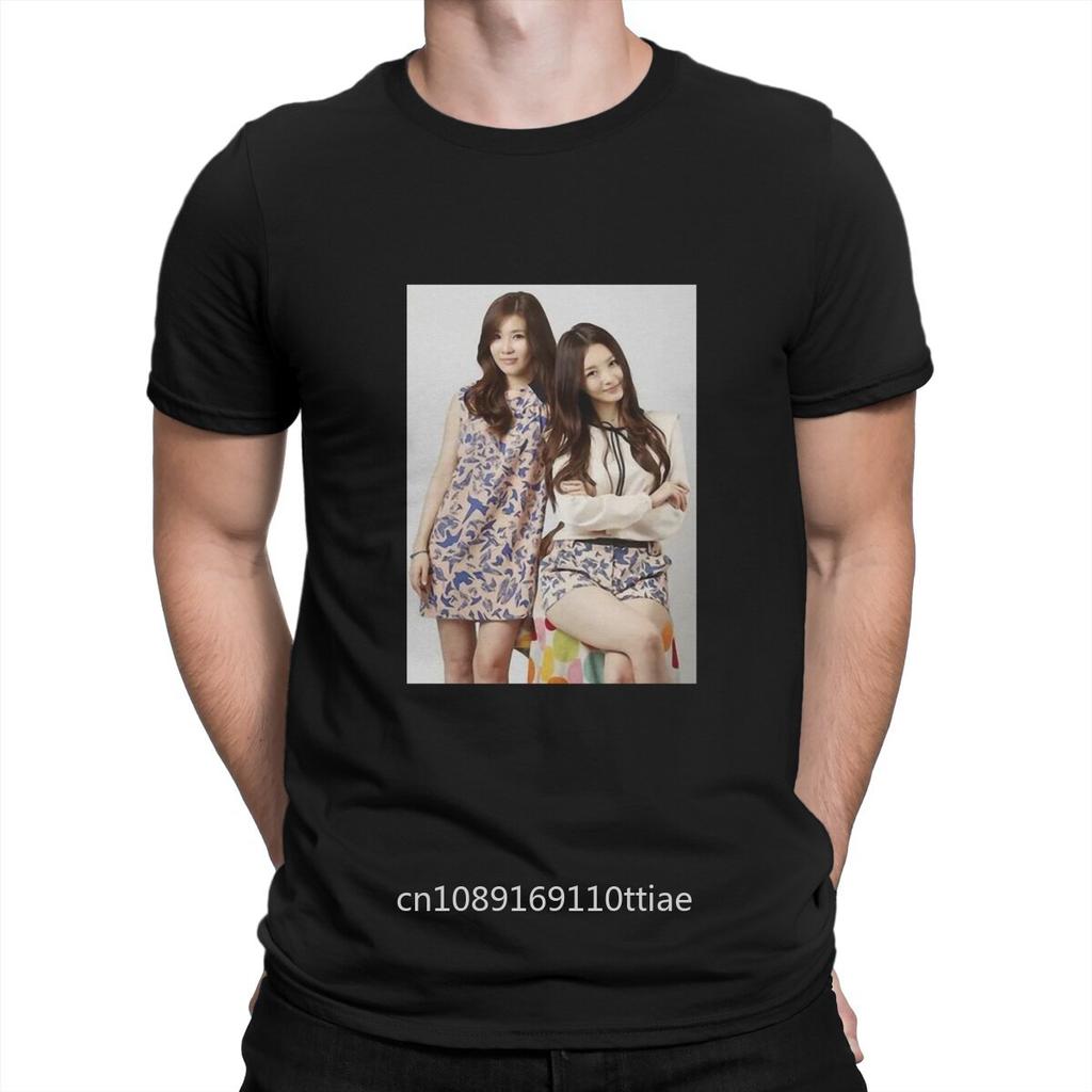 Korean Duo Group T Shirts Cotton Casual T-Shirts Round Neck Davichi Tee Shirt Short Sleeve Clothes Gift Idea Unisex