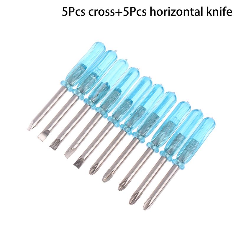 10Pcs Crystal Blue Handle Mini Screwdriver Set , Precision Screwdrivers Repair Tools for Electronics,Toys & Small Projects