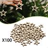 100 Pieces Hollow Star Unfinished Wood Cutouts Multipurpose Hoops for Party