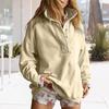 Women's Casual Color Button Front Pullover Sweatshirt Long Sleeve Cozy