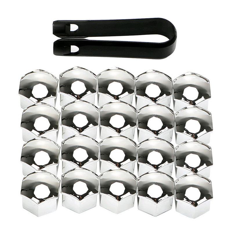 

20 шт. 17 мм серебристые автомобильные колпачки для колесных винтов, гайки, болты, обода, декор для автомобильных ступиц, защита от ржавчины, внешние аксессуары серебряный