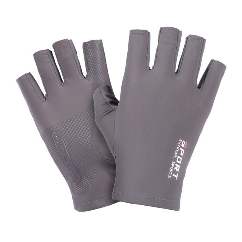 Ice Silk High-elastic Sunscreen Breathable Half-finger Gloves For Men&Women 1Pair Outdoor Thin Cycing Driving Fishing Gloves