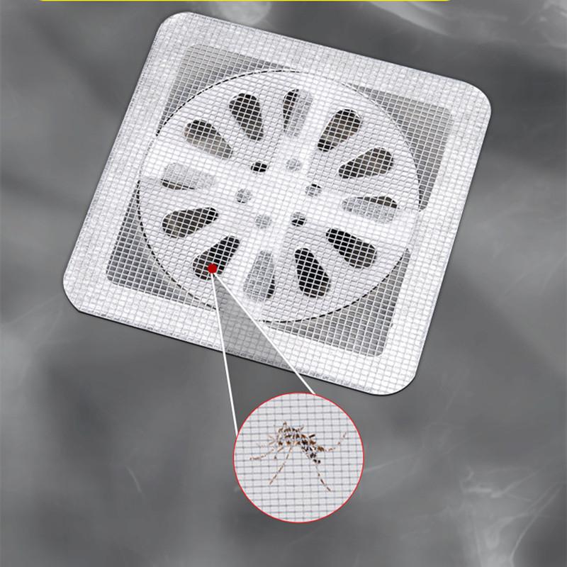 10Pcs Disposable Mesh Shower Drain Hair Catcher Shower Drain Covers Floor Sink Strainer Filter Hair Stopper For Bathroom Kitchen