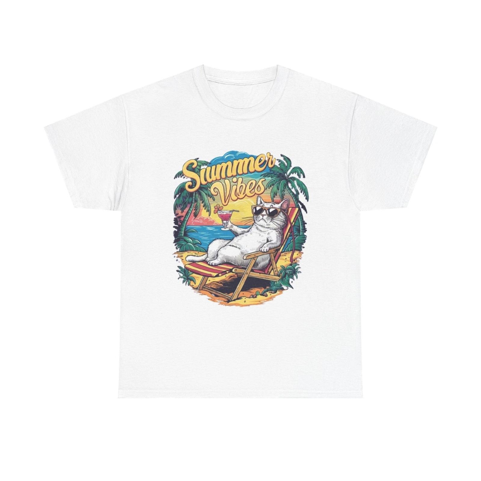 Men s and Women s T-shirts Summer Vibes Graphic L