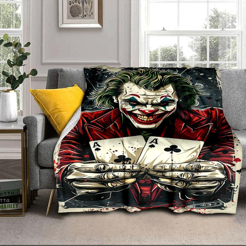 Coole Clowns-Muster-Decke Flanell-Decke für Bett, Sofa, Camping, Wandern, Picknick-Zubehör, Geschenk für Familie, Fan-Geschenke