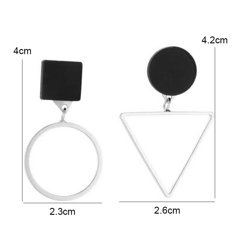 New Fashion Triangle Earrings for Women Colorful Enamel Korean New Imitation Pearl Dangle Earrings Unusual Boho Party Gifts