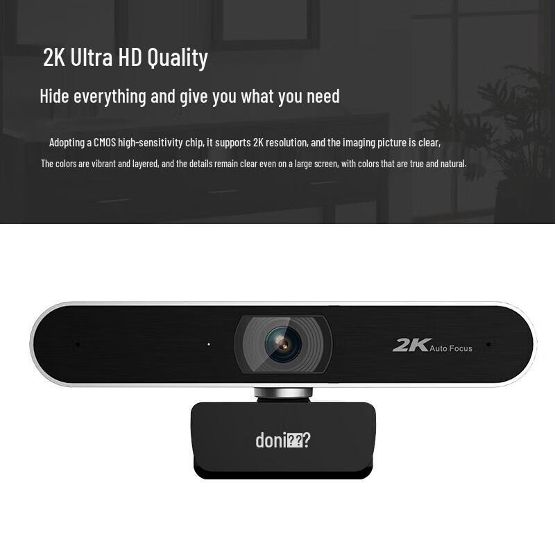 Aoni A30 2K HD Webcam with Auto-Focus and Microphone