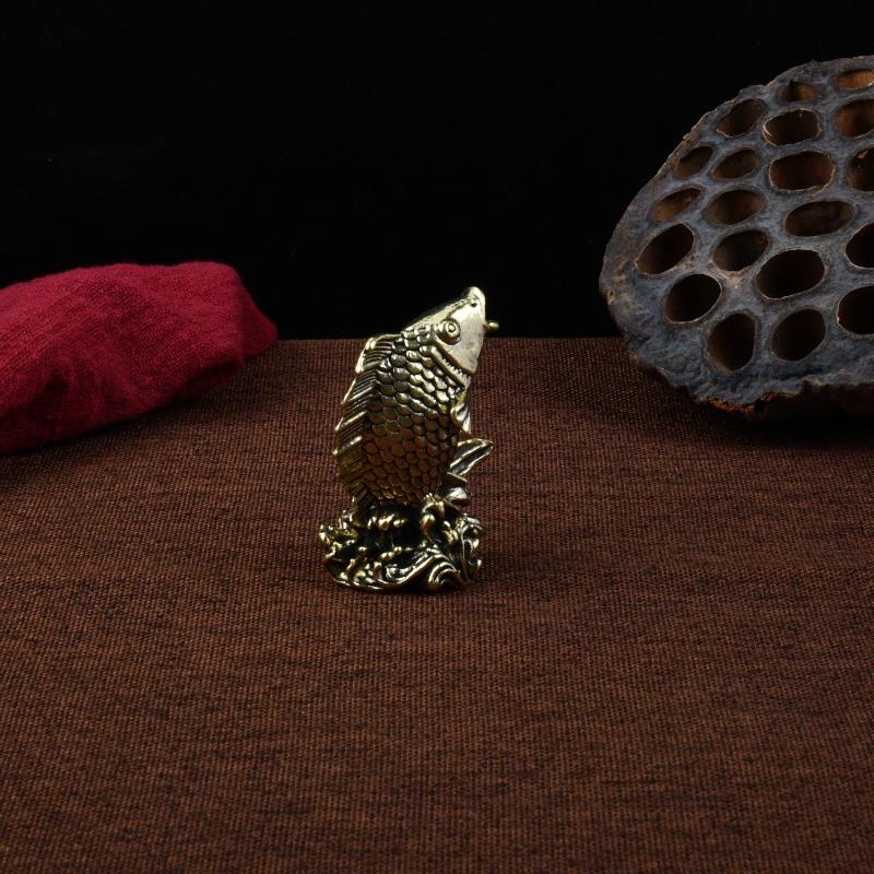 Messing Koi Fisch Ornament Für Zuhause Wohnzimmer Büro Teetisch Tee Haustier Dekor Handwerk Dekoration