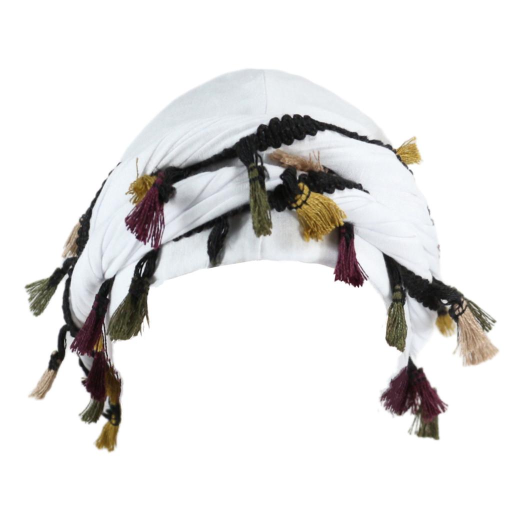 Fabric Casual Beanie Hat With Tassels For Men And Women Winter Wear