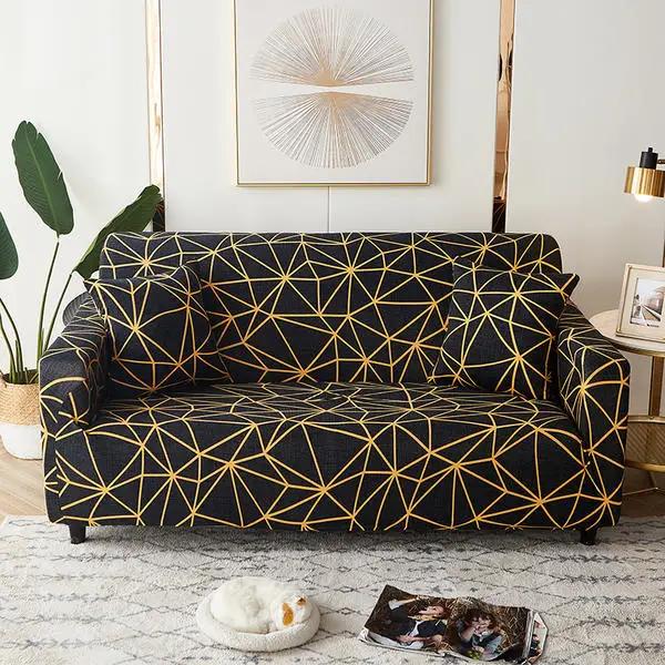 Geometry Elastic Stretch Sofa Cover Slipcovers All-Inclusive Couch Cover For Different Shape Sofa Chair L-Style Need 2Sofa Cover
