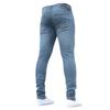 Středně vysoký zip Fly Multi Kapsy Muži Džíny Jaro Podzim Slim Fit Tužka Denim Kalhoty Streetwear