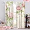 2pcs,2D Plane Printing Popular Curtain Panels Peony Dream Polyester Fabric (without Rod) Decorations For Home Perfect for