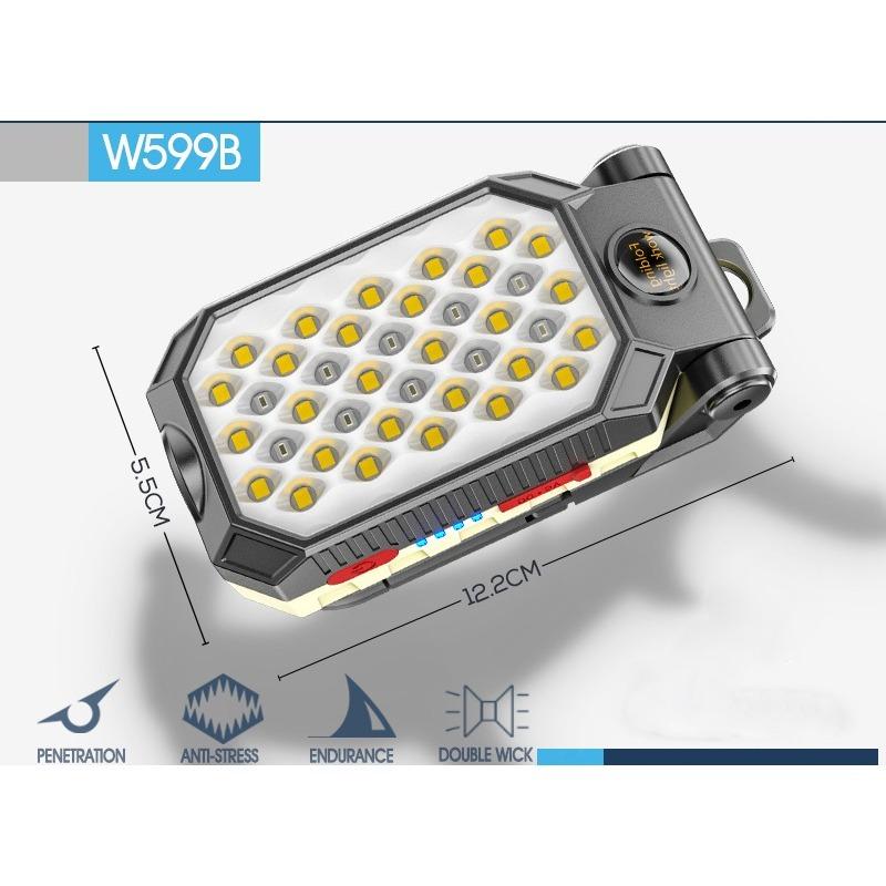 Pracovní LED světlo s magnetickým dobíjecím hořákem Workshop Lampa Přenosná lampa Camping Lampa pro autoservis, dílnu, garáž, kemping, nouzové osvětlení
