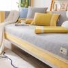 Cotton Color Block Linen Sofa Cover Non-slip Sofa Cushion Towel Home Decoration Carpet Simplicity Couch Cover for Living Room