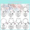 Eye-catching Pink Blue Stainless Steel Heart Keychain For Birthdays