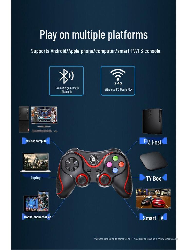 Controller Wireless Mobil de Joc Multi-Platformă pentru iOS, Android, Switch, P3 și P4 - V8 V13 X3 T3