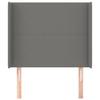 Maison Exclusive - Tête de lit avec oreilles Gris foncé 83x16x118/128 cm Tissu