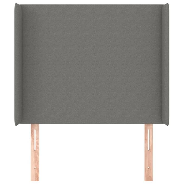 Maison Exclusive - Tête de lit avec oreilles Gris foncé 83x16x118/128 cm Tissu