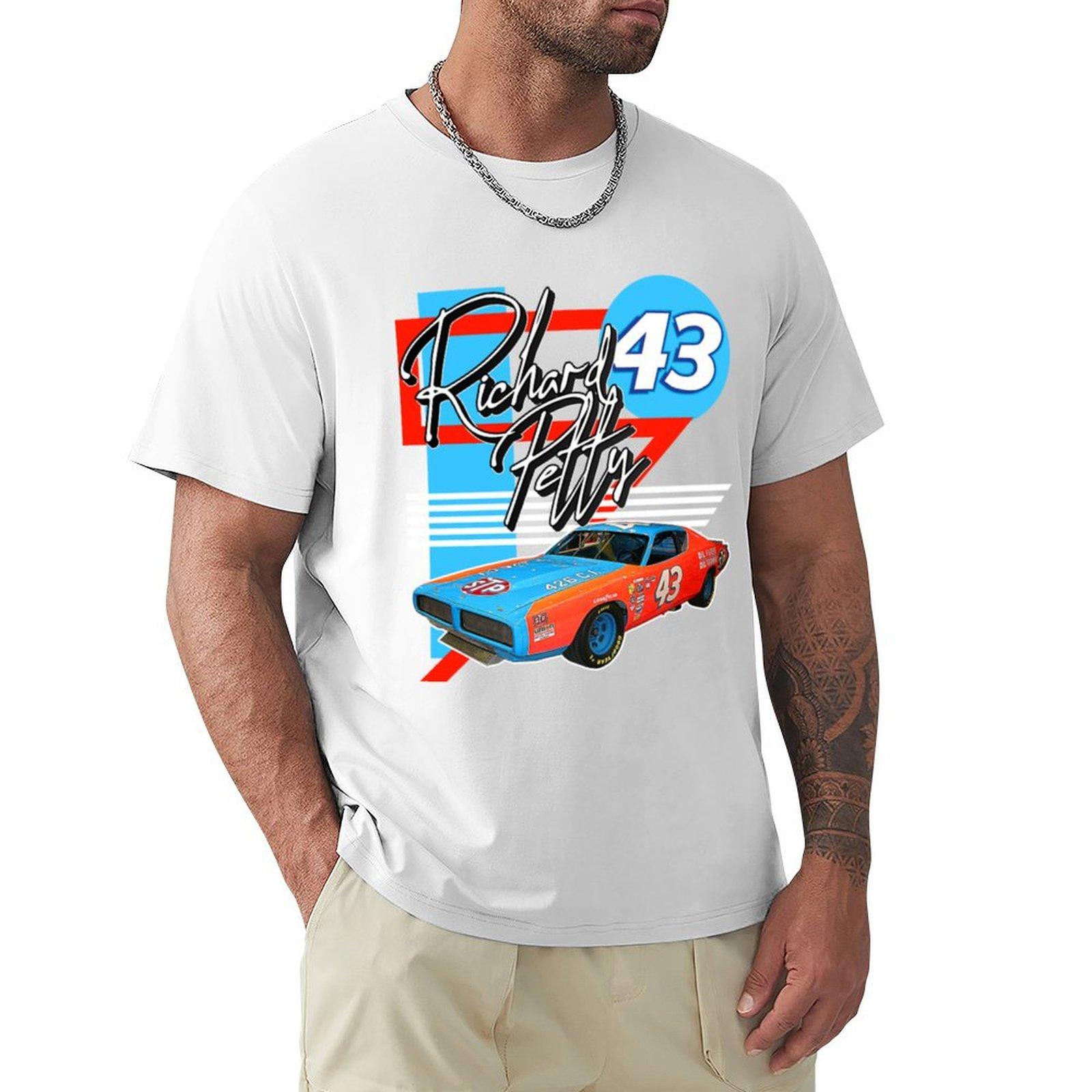 Richard Petty Retro NASCAR Racing Fan Art T-Shirt Aesthetic clothing street wear aesthetic clothes t shirt for men S