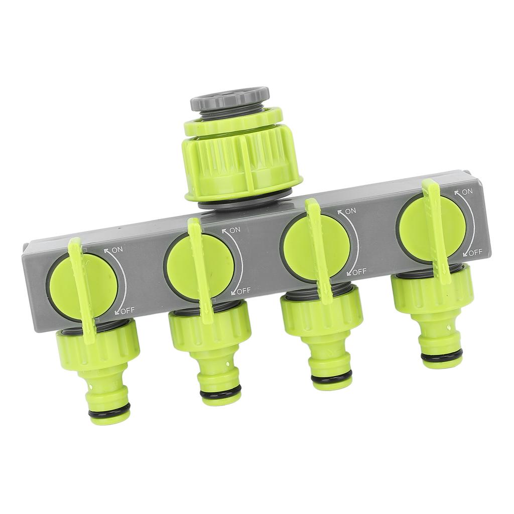 Schlauchverbinder Verteiler 1 Eingang 4 Ausgänge ABS Gartenschlauchrohrverteiler für Hof und Park Grau