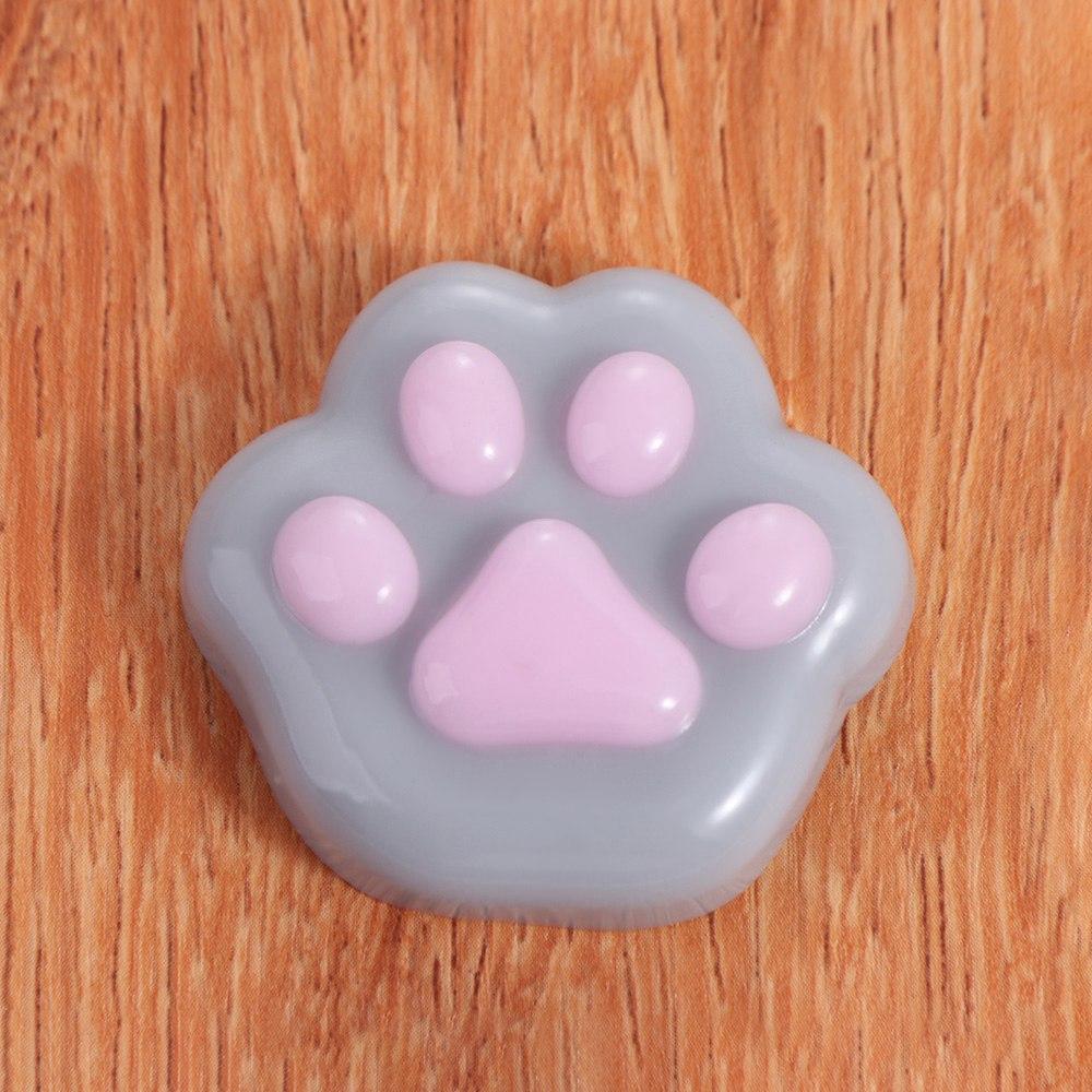 Toys Kids  Childrens Mini Cat Paw Squeeze Toy Silicone Pinch Decompression Toy Plush TPR Fidget Sensory For Adults Gift Present