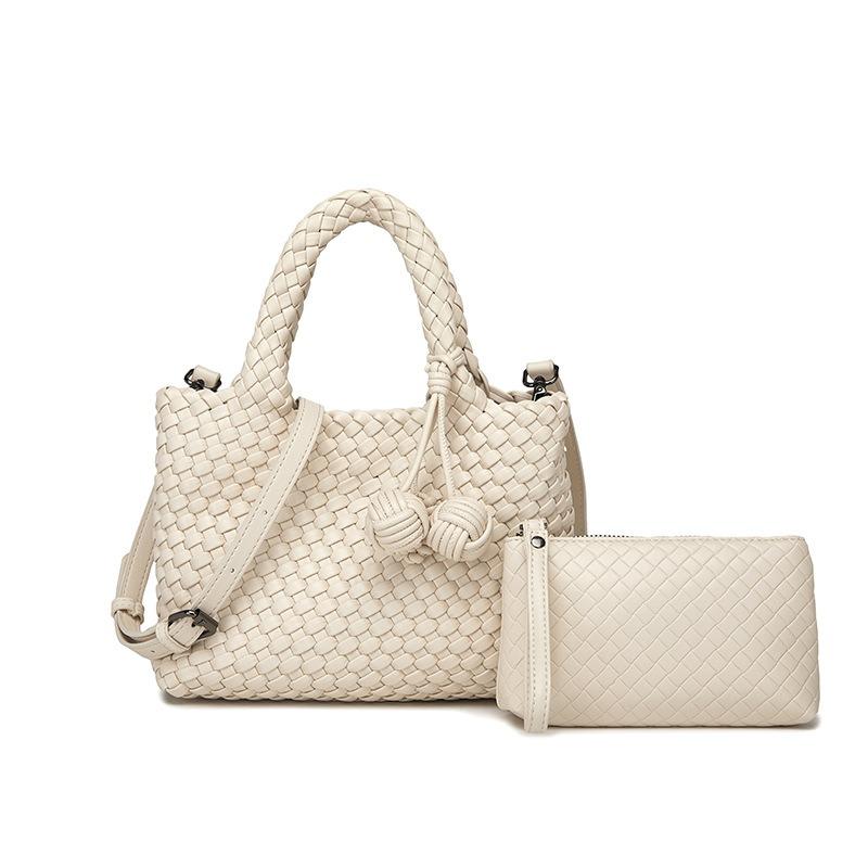 New High-end Texture Hand-woven Bag Women's Fashion Personalized Handbag Pendant Vegetable Basket Hand Bag