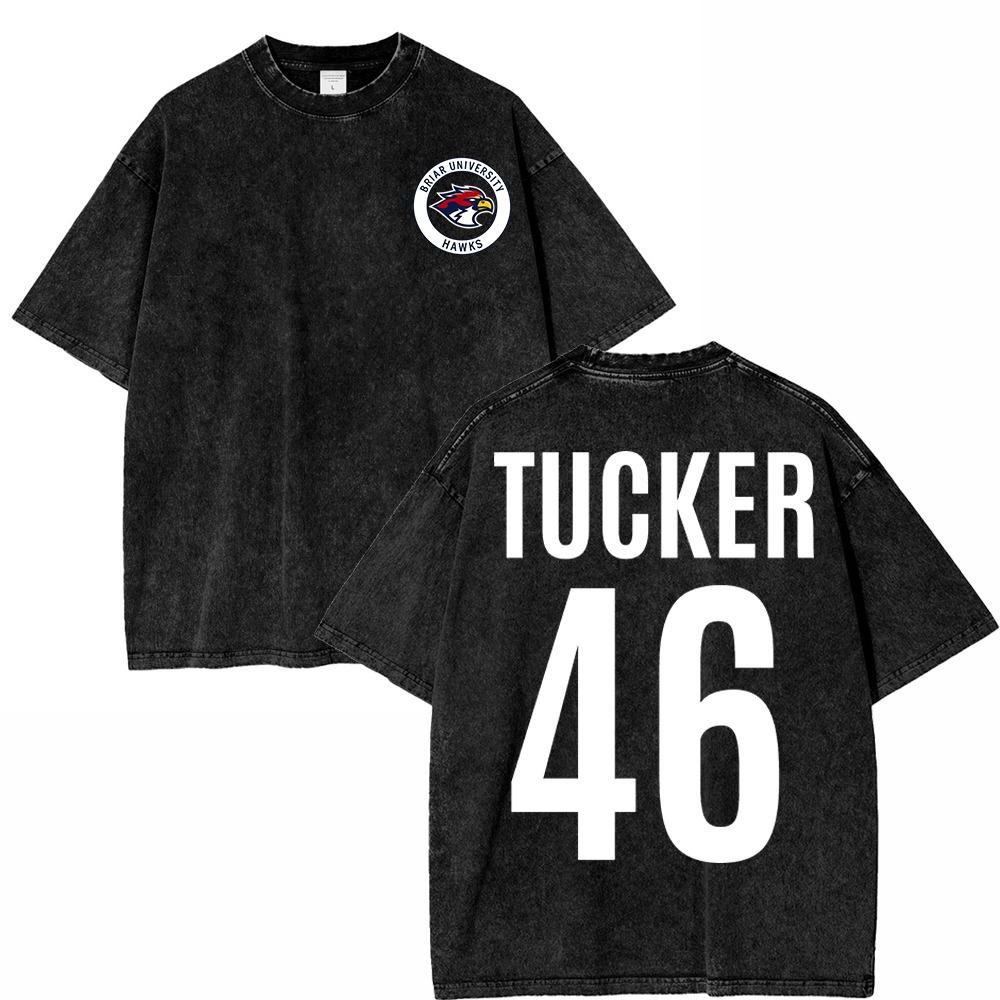 Retro Washed Out Campus Graham 44T Shirt Fashion Men's Briar University Hawks Di Laurentis66 Tucker 46T Shirt
