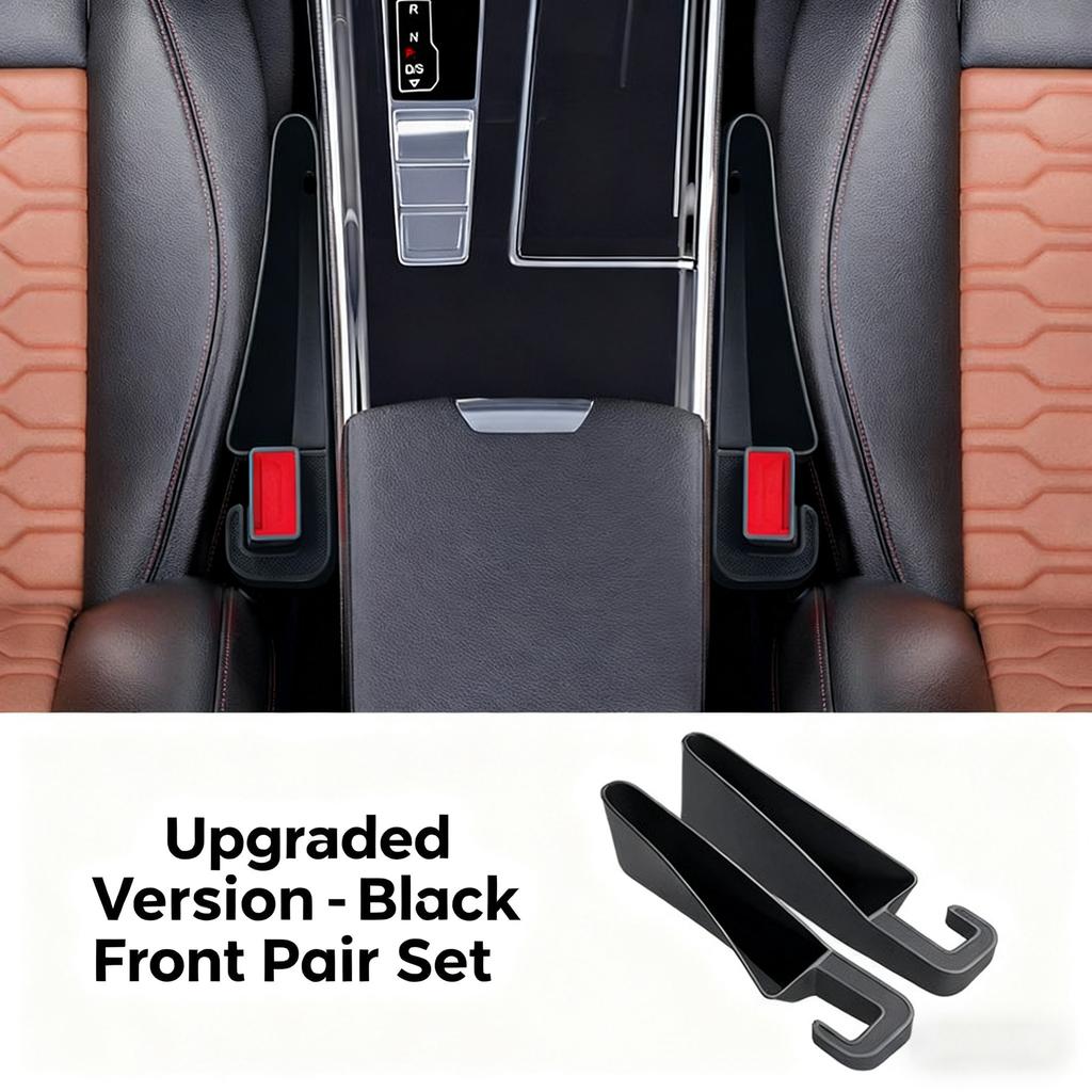 Upgrade Car Gap Filler Seat Crevice Storage Box A Pair Car Seat Gap Filler Seat Gap Organizer Box with Phone Charging Cable Hole