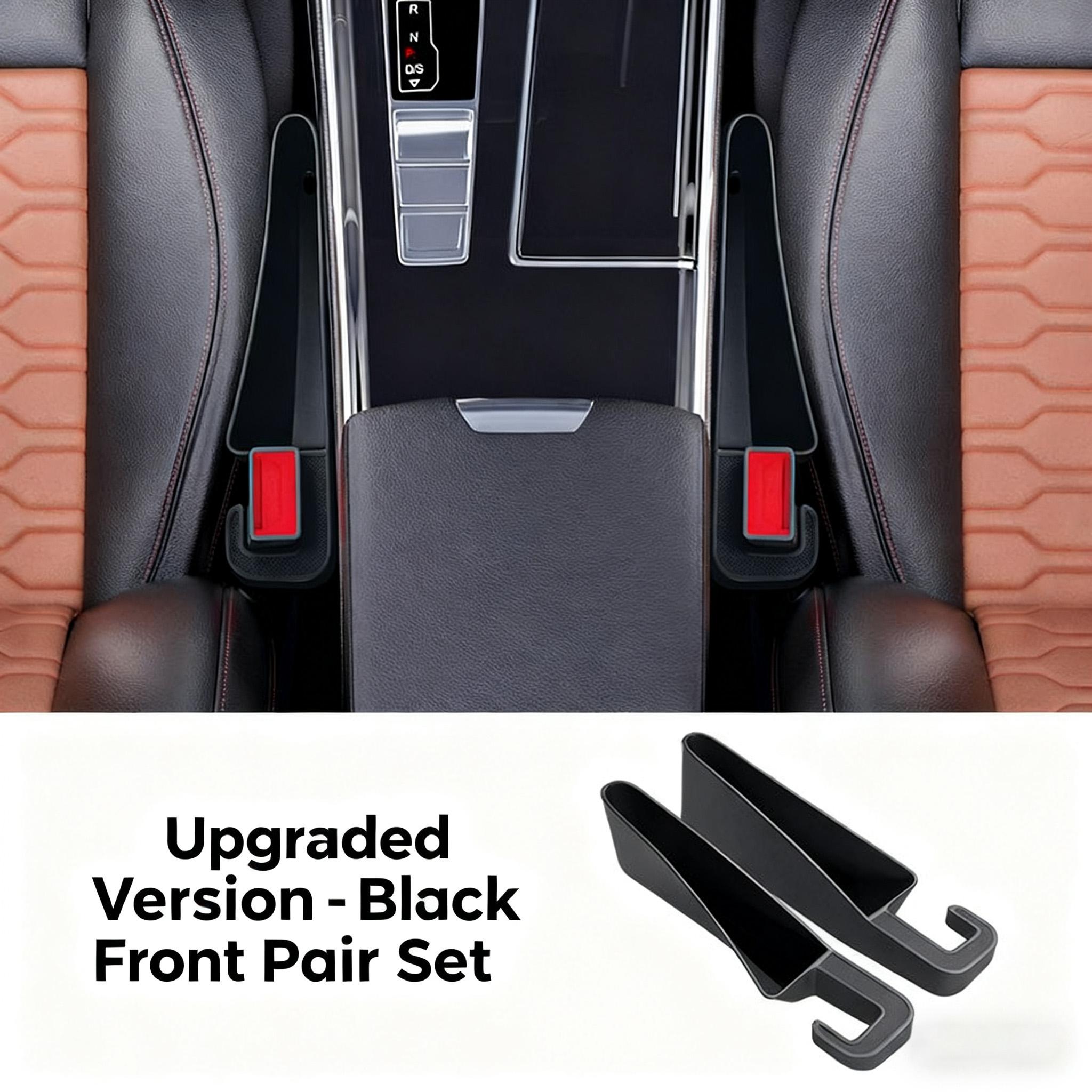 Upgrade Car Gap Filler Seat Crevice Storage Box A Pair Car Seat Gap Filler Seat Gap Organizer Box with Phone Charging Cable Hole